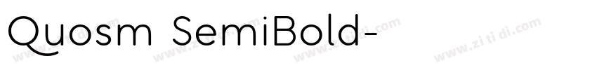 Quosm SemiBold字体转换